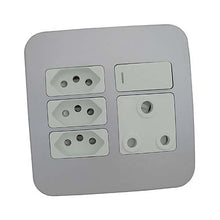 Load image into Gallery viewer, VETi &lt;i&gt;1&lt;/i&gt; Slimline Combo Socket 4 x 4 - White Modules
