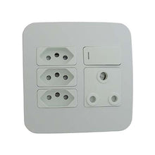 Load image into Gallery viewer, VETi &lt;i&gt;1&lt;/i&gt; Slimline Combo Socket 4 x 4 - White Modules
