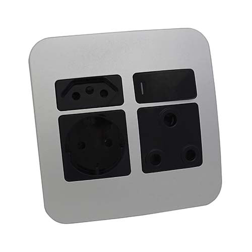 VETi 1 Combo Socket 4 x 4 - Black Modules