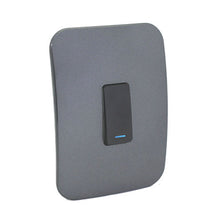 Load image into Gallery viewer, VETi 1 1 Lever 1-Way Light Switch with Locator 4 x 2 - Black Module
