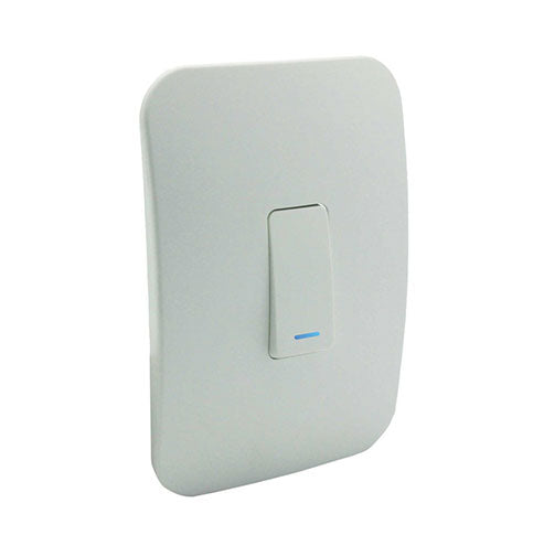 VETi 1 1 Lever 1-Way Light Switch with Locator 4x2 - White Module