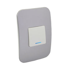 Load image into Gallery viewer, VETi 1 1 Lever 1-Way Wide Light Switch with Locator 4 x 2 - White Module
