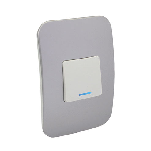 VETi 1 1 Lever 1-Way Wide Light Switch with Locator 4x2 - White Module