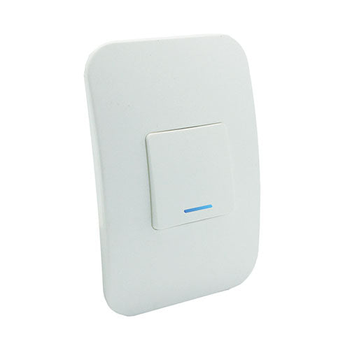VETi 1 1 Lever 1-Way Wide Light Switch with Locator 4x2 - White Module