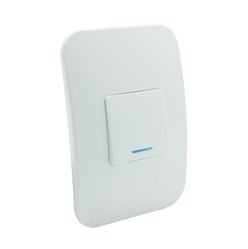 VETi <i>1</i> 1 Lever 1 Way Wide Light Switch with Locator 4 x 2 - White Module