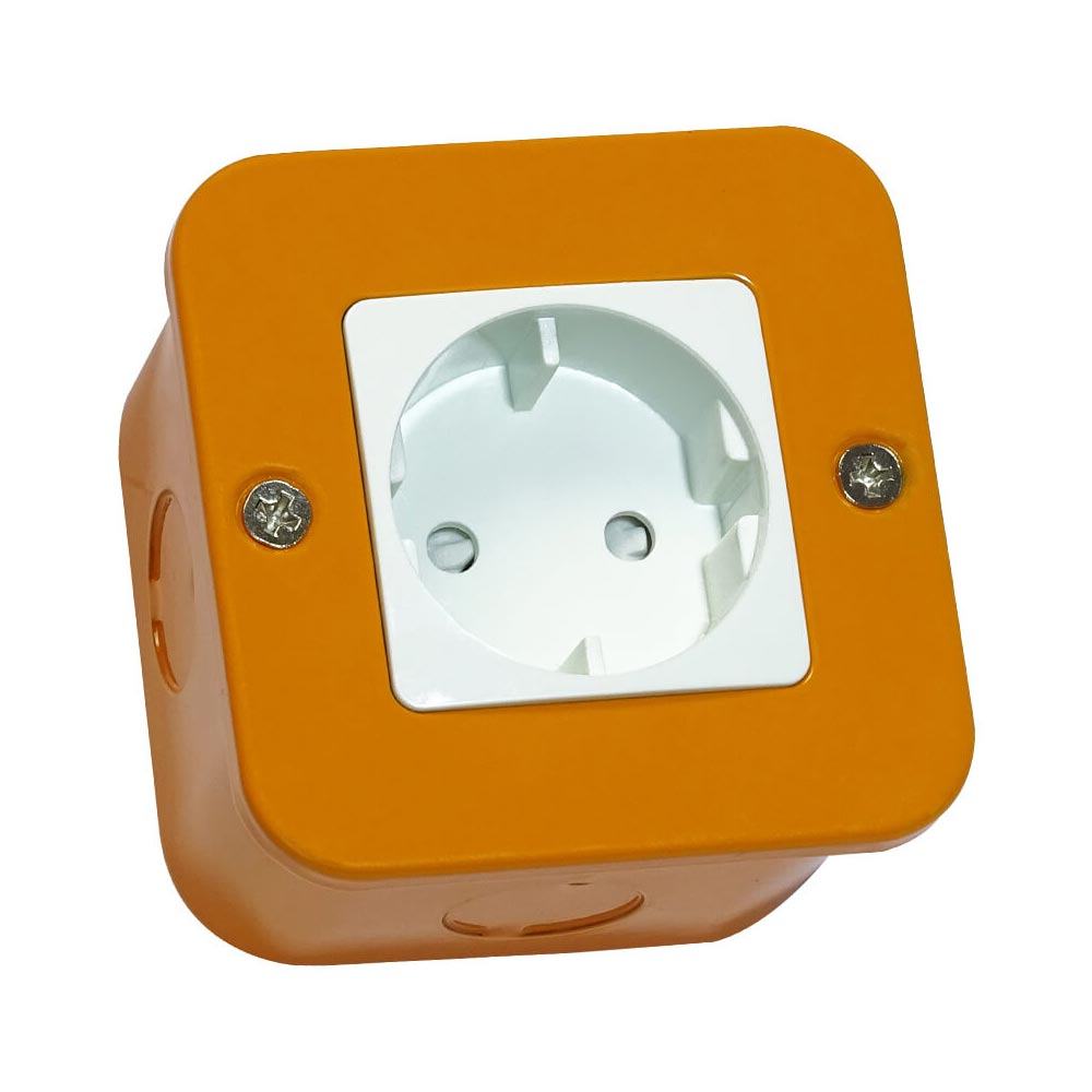 VETi <i>1</i> Industrial Schuko Socket 3 x 3 - Orange