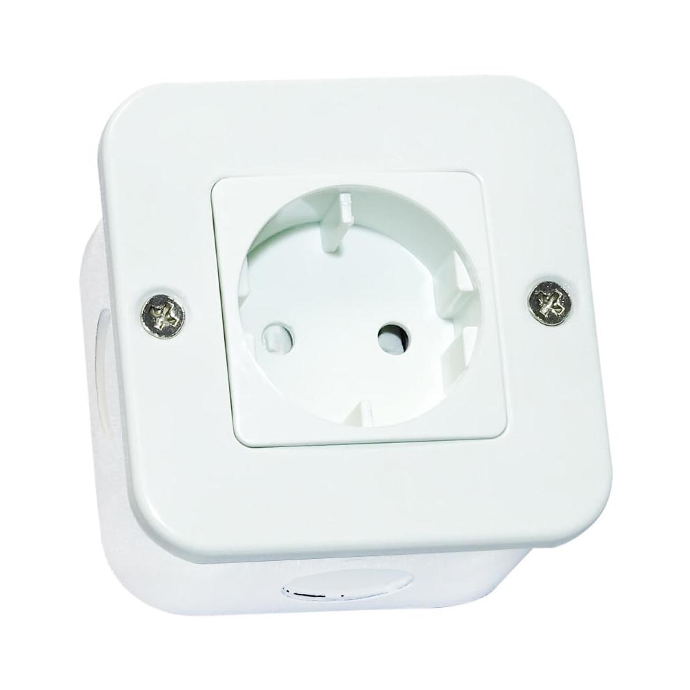 VETi 1 Industrial Schuko Socket 3 x 3 - White