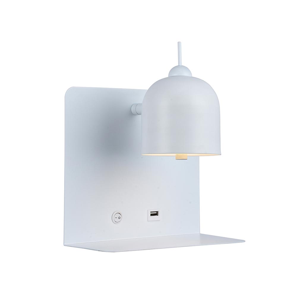 Eurolux Metal Wall Light with USB 220mm