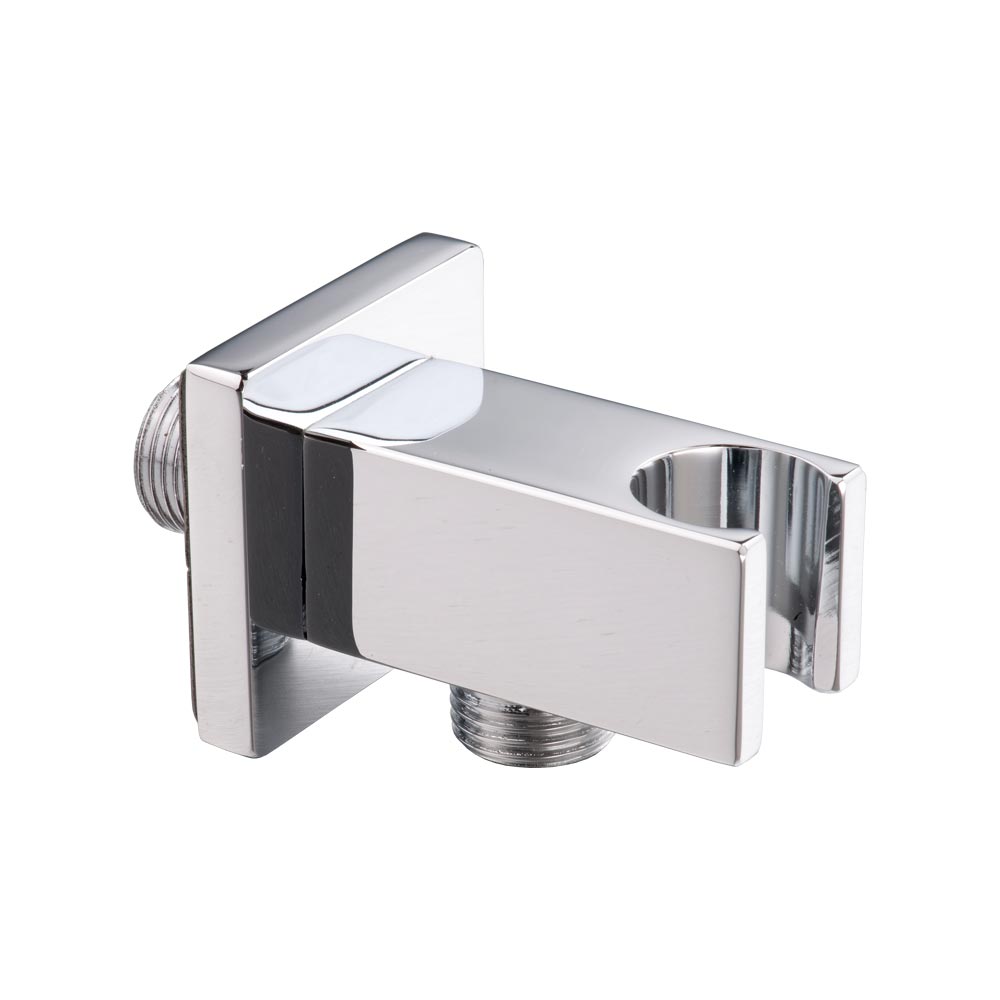 GIO Square Wall Outlet Elbow with Bracket