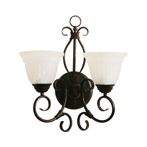 Bright Star Metal Wall Bracket with Alabaster Glass