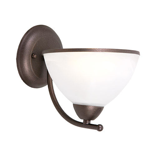Bright Star Metal Wall Bracket with Alabaster Glass