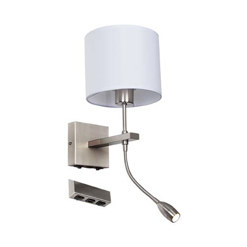 Bright Star Wall Light with USB Port + Movable Light