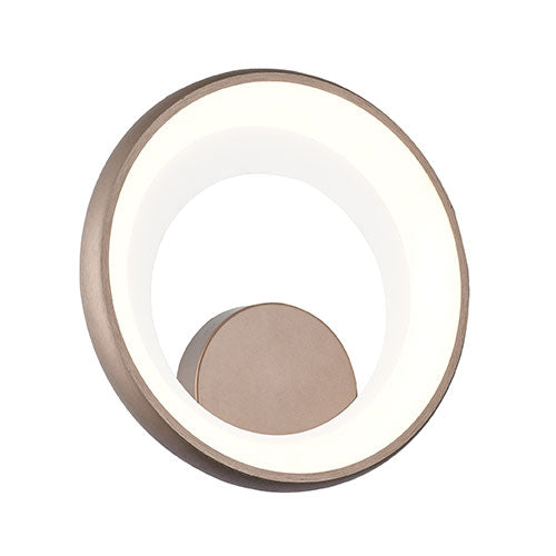 Bright Star Round Vanity Mirror Light - Brushed Coffee