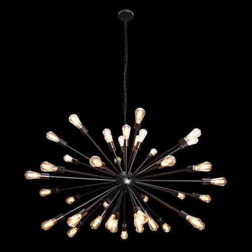 K. Light Supernova 40 Light Large Chandelier - Black