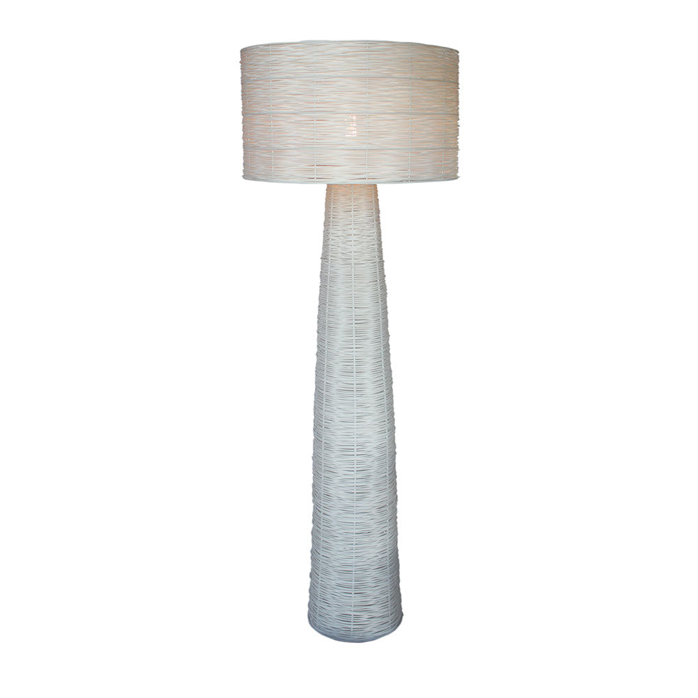 Wire World Cincinnati Woven Floor Lamp - White