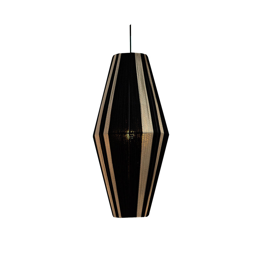 Wire World Philisi Diamond Rope Pendant - Black and Natural
