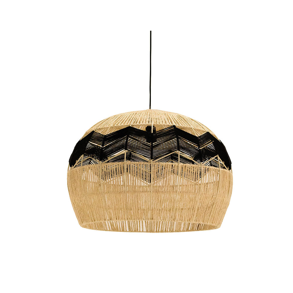 Wire World Zimbali Fat Dome Pendant - Black and Natural
