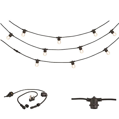 Bright Star Outdoor Festoon Lights - Black