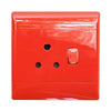 CBi PVC Single Switched Dedicated Socket 4x4 - Red