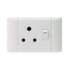 CBi PVC Single Switched Socket Horizontal 2 x 4