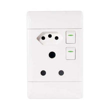 Load image into Gallery viewer, CBi PVC Double Switched Combo Socket 2 x 4
