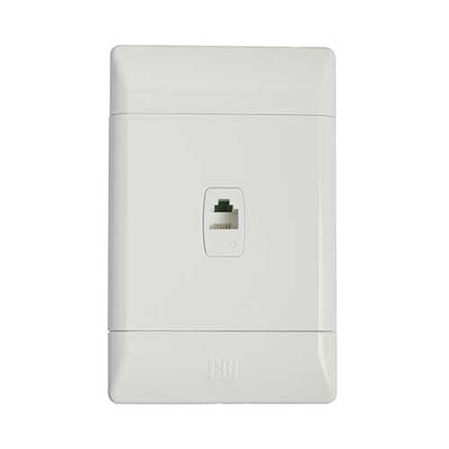 CBi PVC RJ11 Telephone Socket 2 x 4