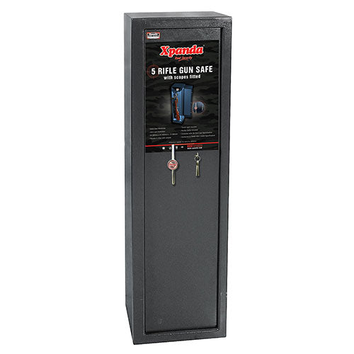 Xpanda 5 Rifle Gun Safe (Can accommodate mounted Scopes) - Charcoal