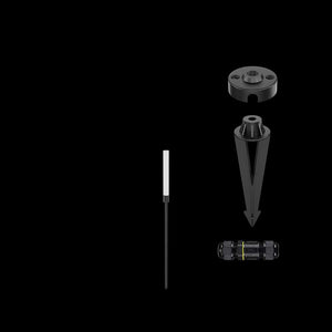 K. Light Pixie LED Frosted Tube Spike 3W 600mm - Black