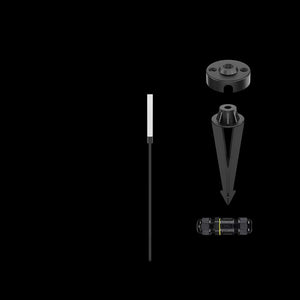 K. Light Pixie LED Frosted Tube Spike 3W 780mm - Black