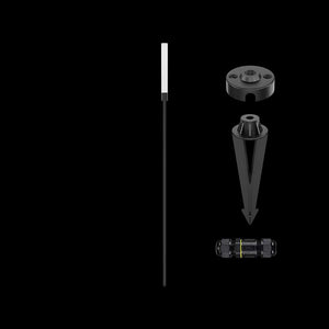 K. Light Pixie LED Frosted Tube Spike 3W 1000mm - Black