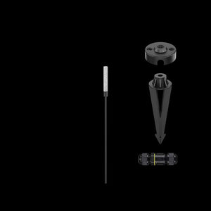 K. Light Pixie LED Bubble Tube Spike 3W 750mm - Black