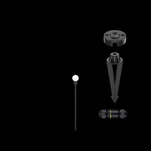 K. Light Pixie LED Ball Spike 3W 460mm - Black / Opal