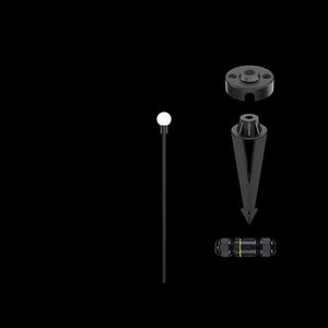 K. Light Pixie LED Ball Spike 3W 640mm - Black / Opal