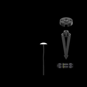 K. Light Pixie LED Mushroom Spike 3W 440mm - Black / Opal