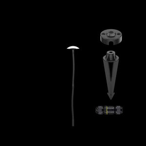 K. Light Pixie LED Mushroom Spike 3W 640mm - Black / Opal