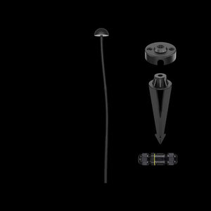 K. Light Pixie LED Mushroom Spike 3W 850mm - Black / Opal
