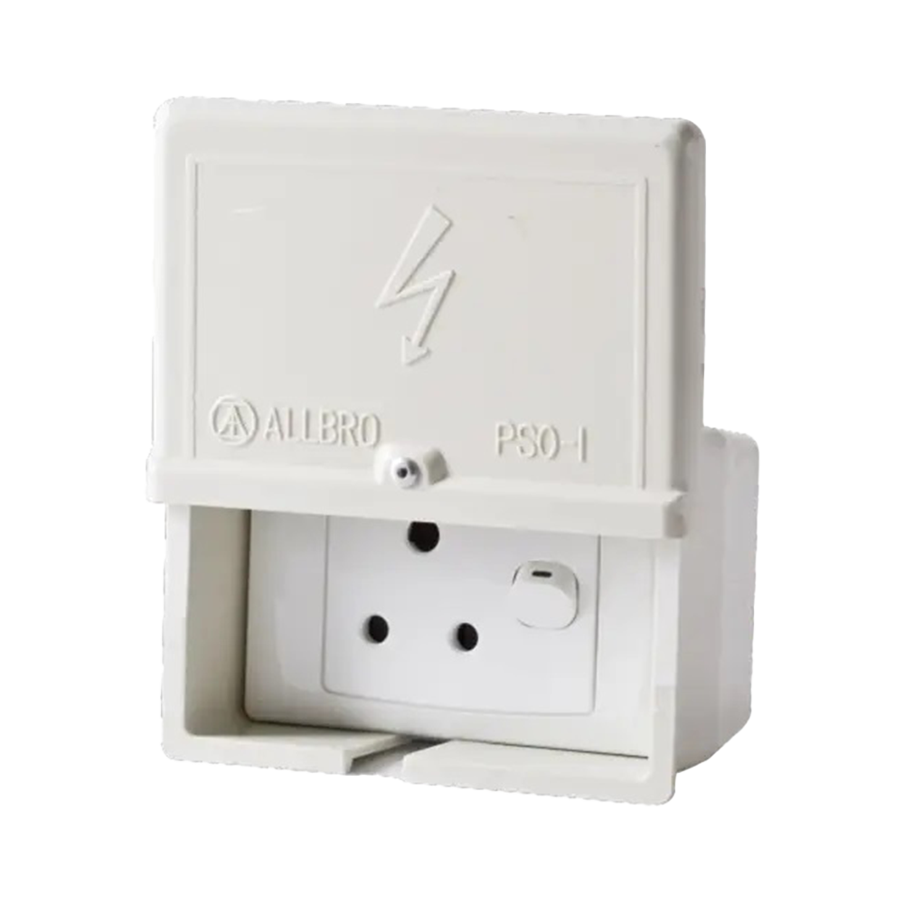 Weatherproof Slide Lid Enclosure 4 x 2 with Single Socket
