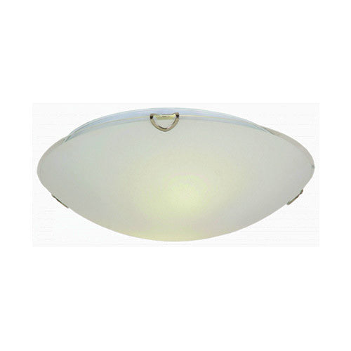 Bright Star semplice Glass with Polished Chrome Clips Ceiling Light 250mm