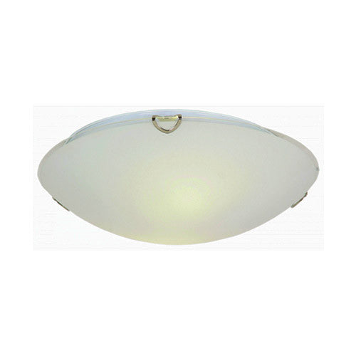 semplice Glass with Polished Chrome Clips Ceiling Light 250mm