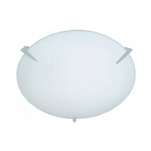 Plain Frosted Glass with Metal Clips Ceiling fitting Large