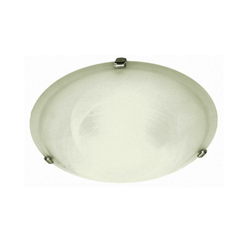 Bright Star Metal Base with Alabaster glass and silver clips 400mm