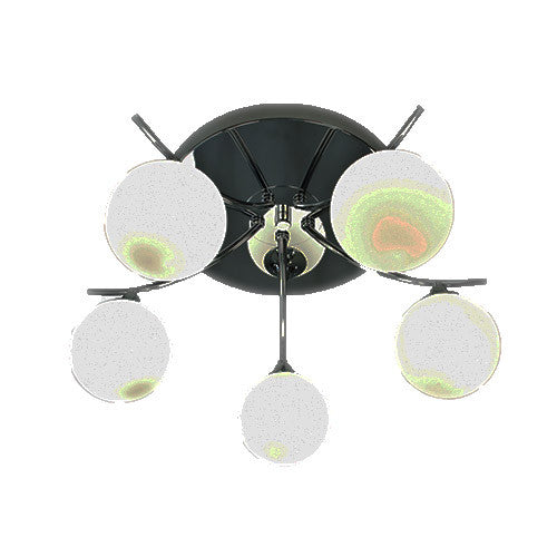 Bright Star Polished Chrome with White Glass Globes