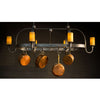 Ambiente Luce Standard 6 Light Butchers Rack with Candle Shades