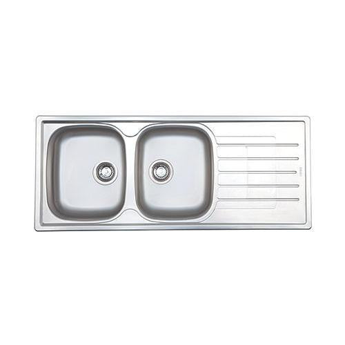 Franke Cascade CDX621-120 Stainless Steel Double Bowl Inset Sink 500x1200mm