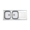 Franke Cascade CDX 621-120 Double Bowl Inset Sink - Stainless Steel