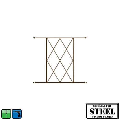 Xpanda Diamond Burglar Bar 410x460mm - Matt Bronze