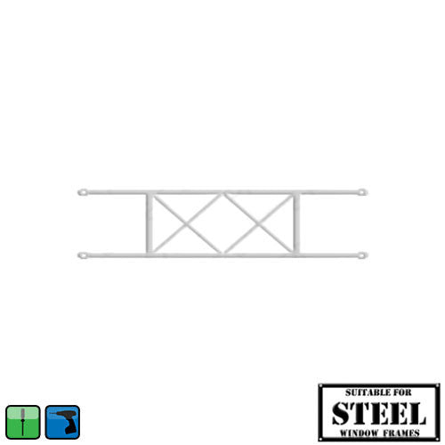 Xpanda Diamond Burglar Bars - 460mm x 160mm White