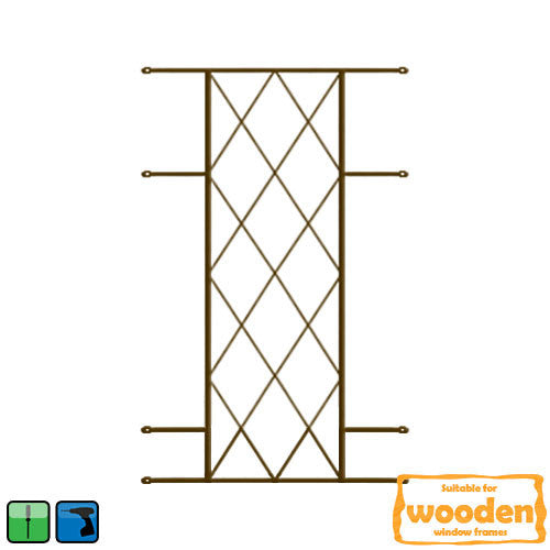 Xpanda Diamond Burglar Bar 1000x530mm - Matt Bronze