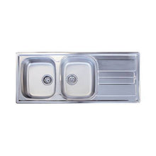 Load image into Gallery viewer, Franke Genesis GSX 621-120 Double Bowl Inset Sink - Stainless Steel

