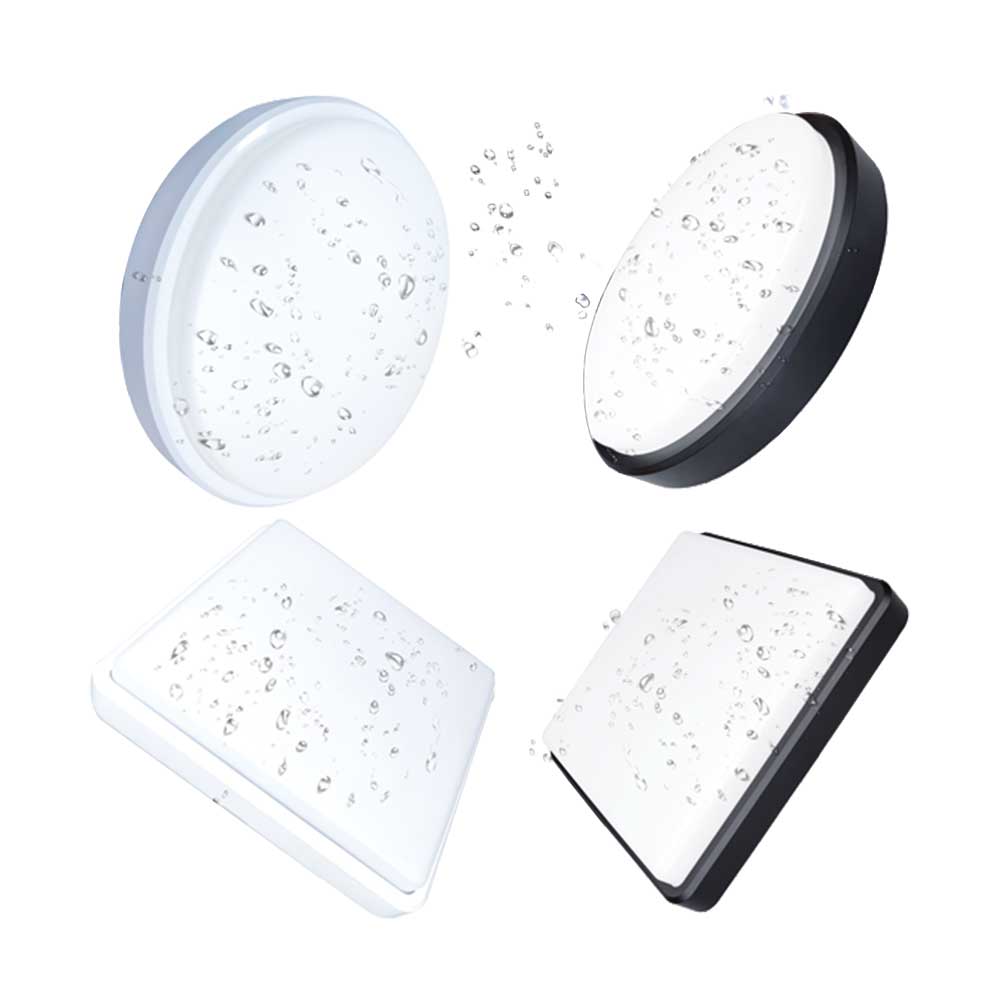 PioLED HERO Round Bulkhead 24W 2520lm 3CCT - Black / White
